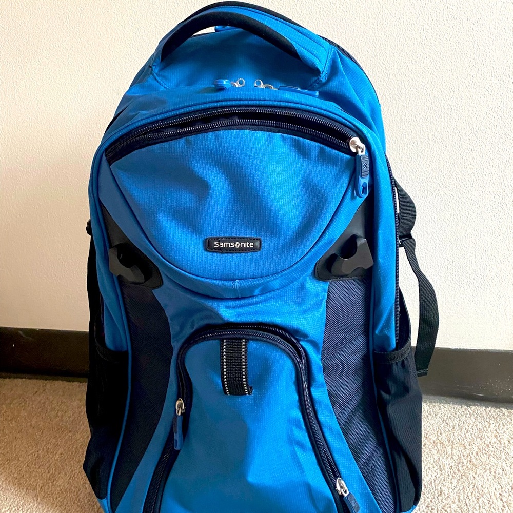 Samsonite backpack & carry on (with wheels)